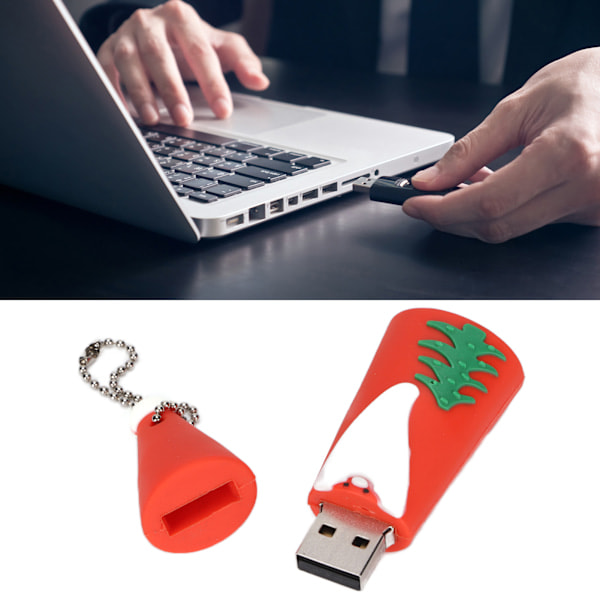 U Disk Holdbar Stærk Kompatibilitet Sød Julemand USB 2.0 Flash Drive Mobil Lagerenhed Rød 128GB