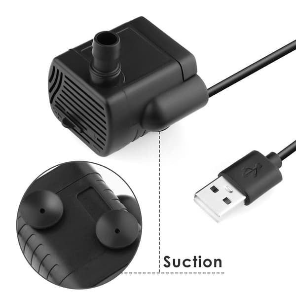 Upotettava pumppu suihkulähteille 0,4-1,5 m nostokorkeudella 180L/H 5V—pa