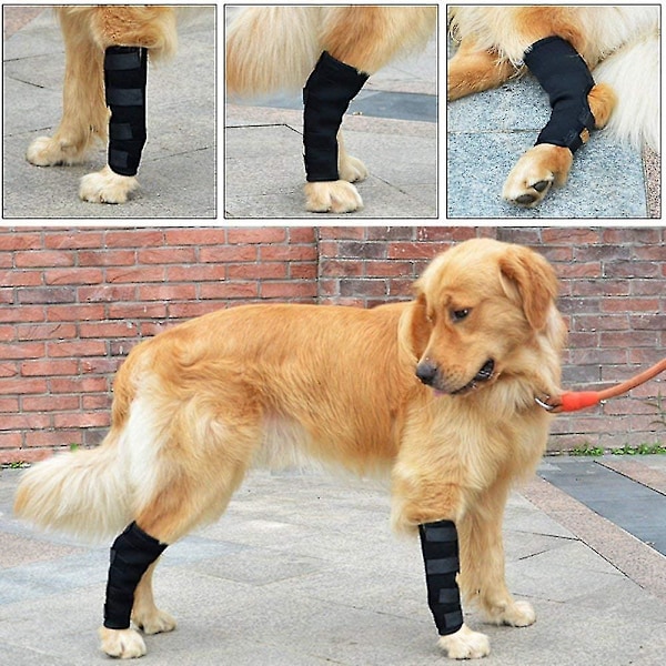 2 stk hundfodledsskydd bandage 1 par kæledyr hund håndledsskydd hund knæbandage ledstøtte bandage kæledyr beskyttelsesudstyr knæbeskyttelse til hunde, hundeben