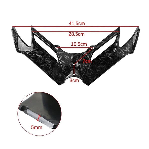Motorcykel Pneumatisk Bagspoiler Beskyttelse Frontkåbe Universal Sort