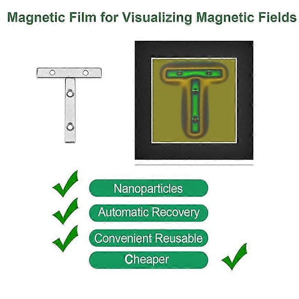 Magnetisk feltvisningsfilm, magnetisk feltdetektor til at se magnetfelter til videnskabeligt projekt T.pa
