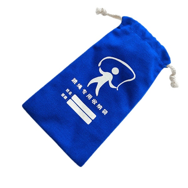 Folkeskole Jump Rope Opbevaringstaske Mini Canvas Snørepose Sød Snørepose Blå
