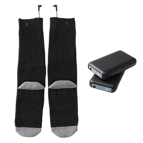 Batteridrevne Varmesokker 4000 mAh Svart S
