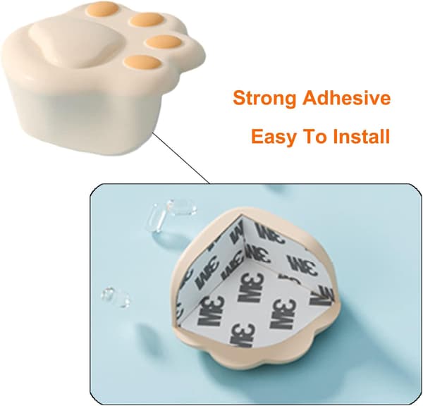Corner Angle Protector for Tables with Cartoon Motif, Cat Paw Shape