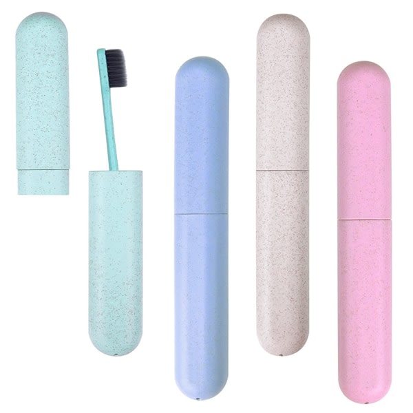 4-pack case, tandborsteresebehållare, tandborsthållare, blandad färg, 19,5*3*2,1 cm