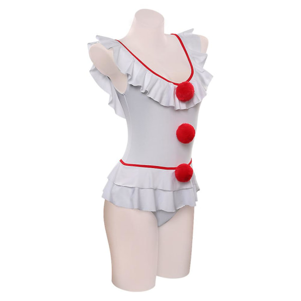 Film Pennywise Cosplay Sexet Jumpsuit Kostume Kvinder Piger Bodysuit Outfits Halloween Karneval Rollespil Kostume Kvinde XS