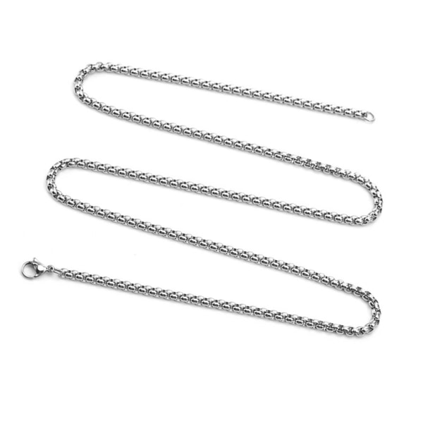 Unisex halskæde Enkelt moderigtigt udsøgt rustfrit stål halskæde til mænd kvinder sølv