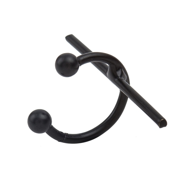 Fasjonable kvinner C-formet øreklips øremansjett kvinner jente smykker gave (svart)