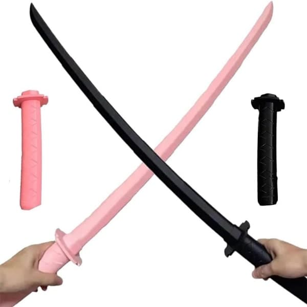 3D Gravity Katana Leker 3D-printing Fidget Samurai Leke Blå-lysende
