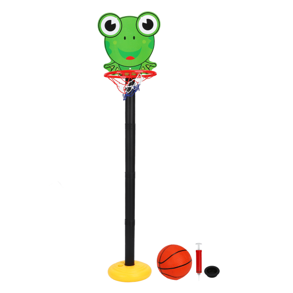 Basketball-legesæt Højdejusterbart frømønsterstativ Basketballholderbøjle til børn