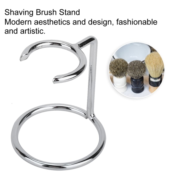 Mænd rustfrit stål barberbørstestativ Barbermaskineholder til salon hjemmerejsebrug