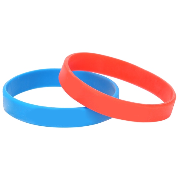 Silikone elastisk armbånd Enkelt stilfuldt voksen teenager armbånd dekorationsgave (rød+blå)