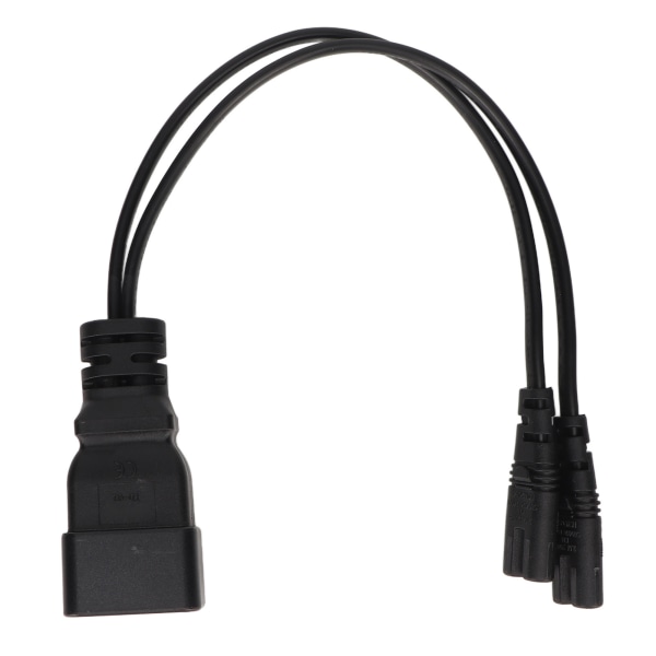 Dubbel IEC320 C7 till C20 sladd Universal Y Power Splitter-kabel för skrivbordslampa LCD-skärm Digitalkamera 12,6 tum