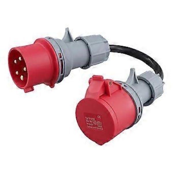 Stift Röd 32A Hane till 16A Hona CEE-Adapter