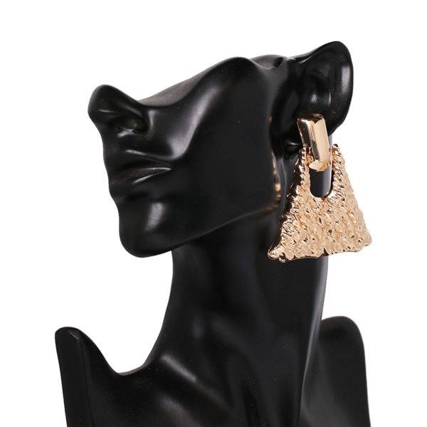 Mode Kvinnor Legering Örhängen Dekoration Geometrisk Form Smycken Tillbehör (guld)