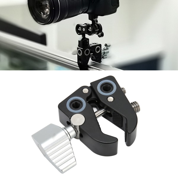 Superkameraklemmefeste med 1/4-tommers og 3/8-tommers gjengekamera C-klemmefeste for minikulehodeadapter DSLR-kamera