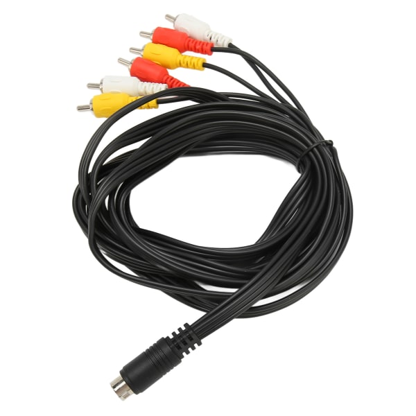 Mini DIN til 6 RCA kabel 9 pins klart signal stabil lyd video kompositt ledning for digital videokamera TV AV mottaker