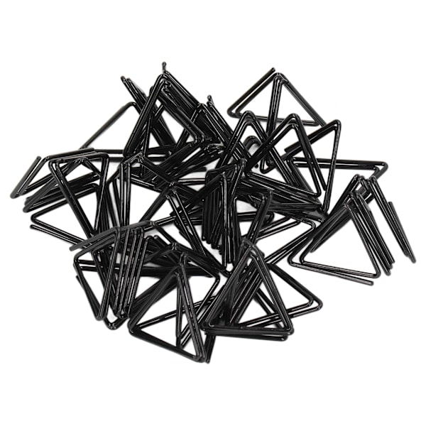 100 stk. Trekantede binders av papir, holdbare metall rustfrie trekantet design søte binders for memo dokument papir