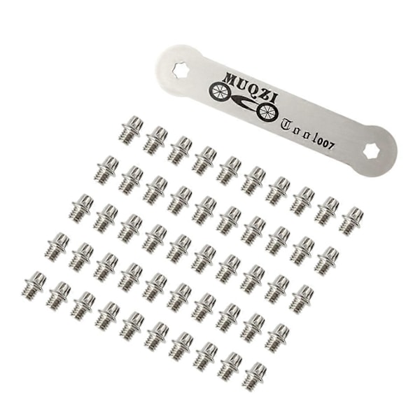 50 stk. Pedaler Bolte Racercykel Pedal Faste Skruer Studs Skridsikre Pin Pedales Dele med Skruenøgle Værktøj.pa