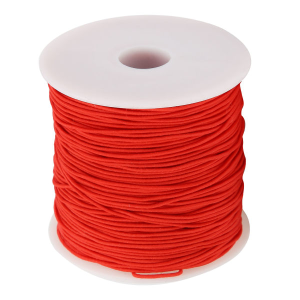 Multifunktionell elastisk tråd gör-det-själv Röd polyestersträng hantverkstillbehör för armbandssmycken