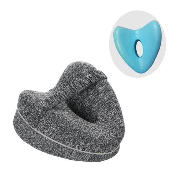 Hjerteformet Ergonomisk Benpute - Ortopedisk Pute Grå