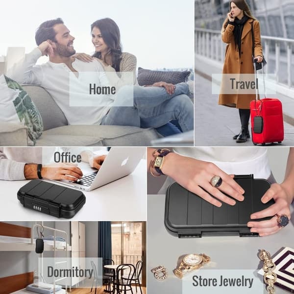Portable Waterproof Safe with Code and Cable—pa