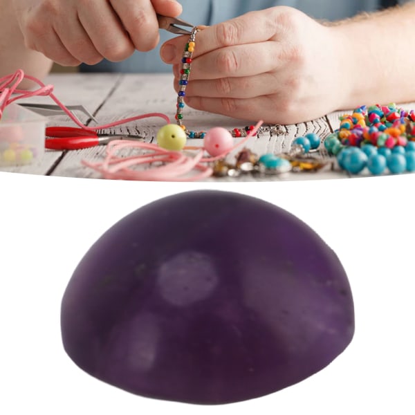 20 stk Runde Cabochon Glat DIY Ametyst Flatback Stone Perle til Ring Halskæde Smykkefremstilling