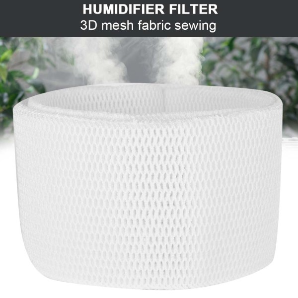 Luftfuktare Filter Tvättbart Bakterieskala Filter Ersättningsdel Filtreringssystem Tillbehör Vit