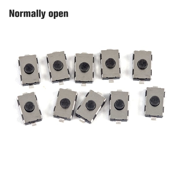 10 stk 3*6*2,5 NO NC Mikrobryter Knapper Afbryder Blød Sort