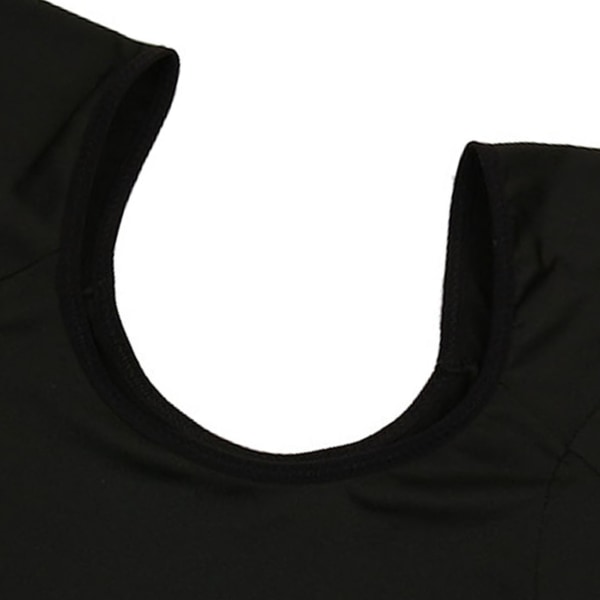 Svettevest under armene Kortermet Sweat Absorption Pullover Design Vaskbar Armhule Svettevest for kvinner Jenter Svart L