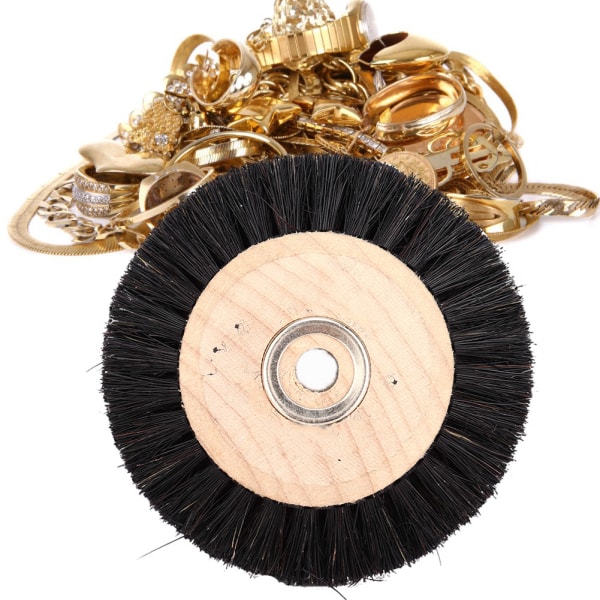 Slipande hjulborste för slipmaskin Träbearbetning smycken poleringsverktyg (kort hår 8 rader)