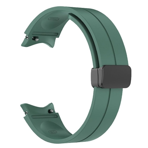 Sammenleggbart silikonarmbånd med magnetlås for Samsung Galaxy Watch 4/5 Watch5 Pro, grønn