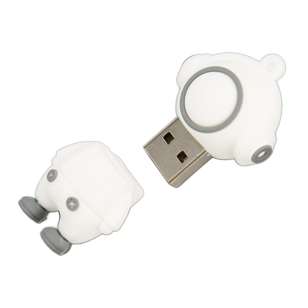USB muistitikku, monitoiminen sarjakuva nopea kannettava U-levykynäasema tiedontallennustiedostojen jakamiseen, valkoinen 32G