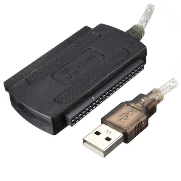 2X USB 2.0 Uros IDE SATA -sovitinmuunninkaapeli Kiintolevysovitinkaapeli PC:lle 2,5 tuuman 3,5 tuuman.pa
