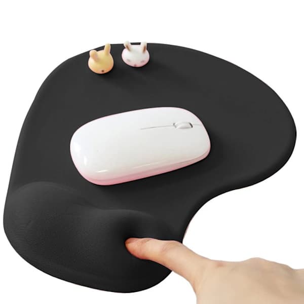 Musemåtte med Memory Foam Håndledsstøtte Ergonomisk Skridsikker Musemåtte Håndflade