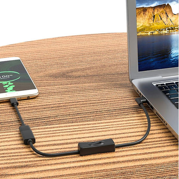 Data Sync USB 3.0 Forlengelseskabel med På/Av-bryter for vifte