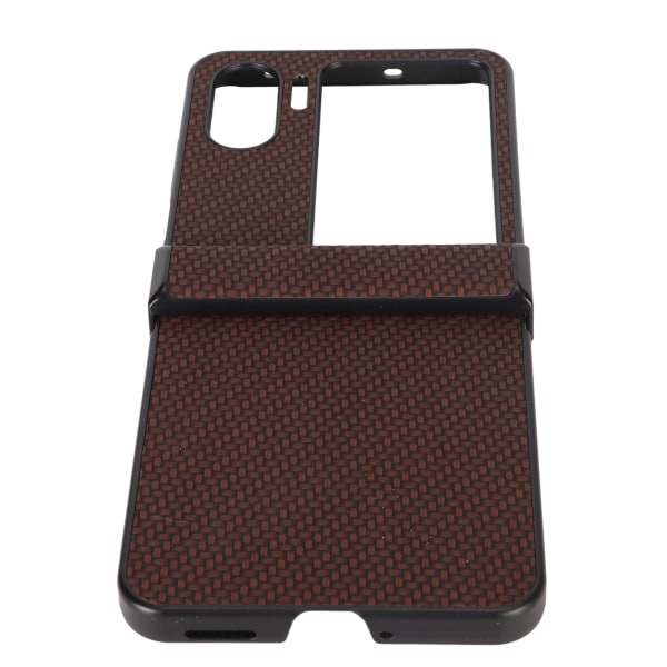 Phone case OPPO:lle Find N2 Flip Carbon Fiber Texture -taitettava matkapuhelimen muovinen case ruskea