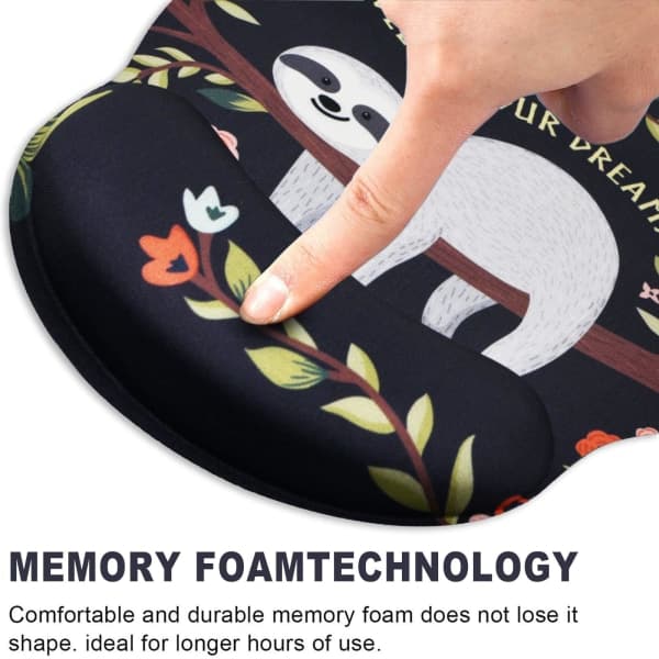 Musematte med ergonomisk håndleddsstøtte Flerfarget
