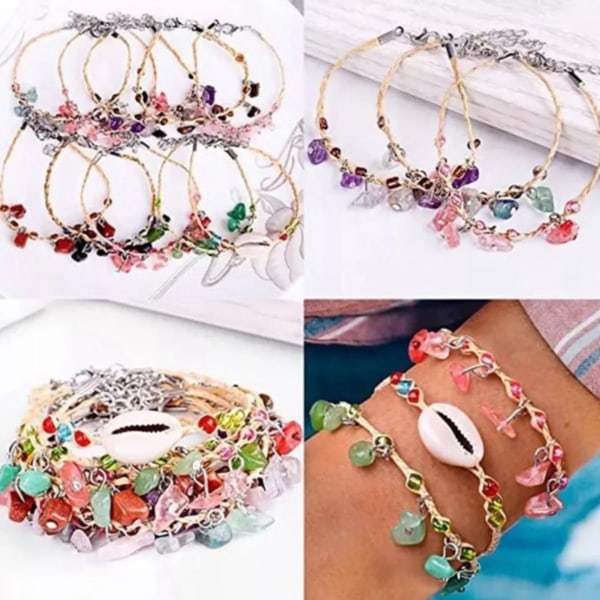 15 farver knuste stenperler Naturlige uregelmæssigt formede løse perler til DIY smykker Halskæde Armbånd øreringe
