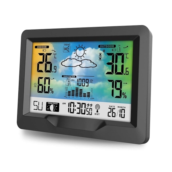 Svart väderstation med display BD-901