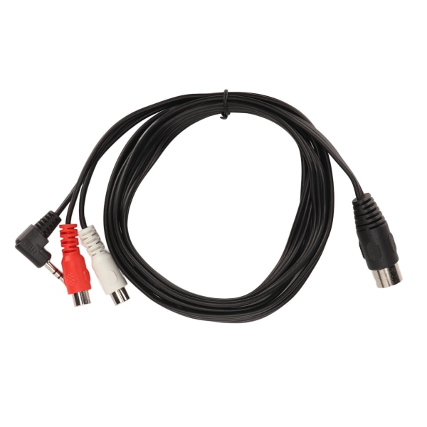 DIN 5-stift hane till 2 RCA hona och 3,5 mm kabel Plug and Play Stereoljudanslutningskabel för högtalare HiFi-utrustning
