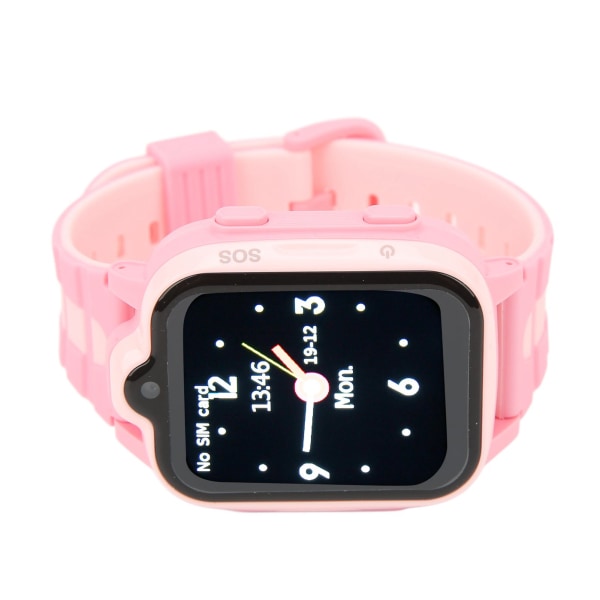 Kids Smart Watch 4G med färgpekskärm GPS-positionering Vattentät Videosamtal Telefon Smartwatch for Students Pink