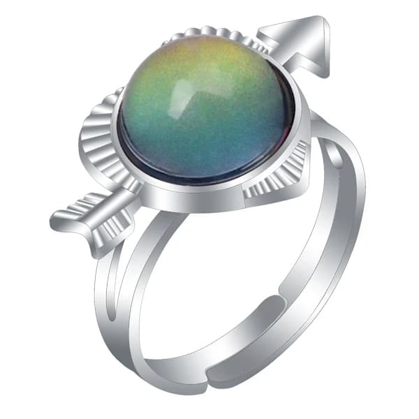 An arrow through the heart, the gemstone feels warm