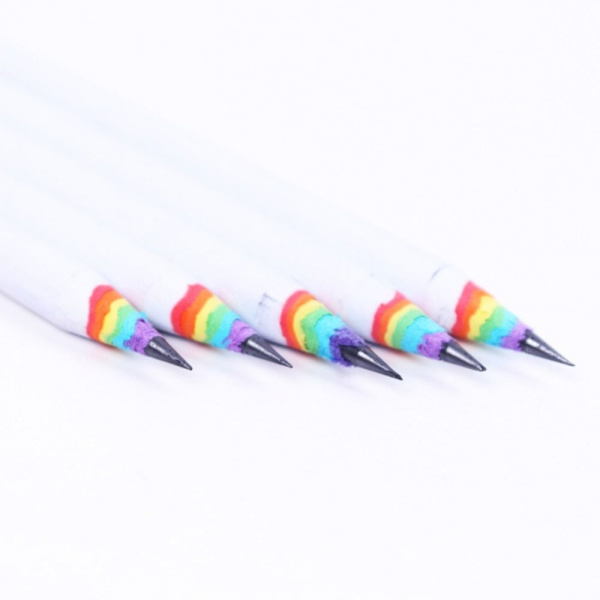 5 st skolpennor Blypenna 5 st VIT 5 pcs White