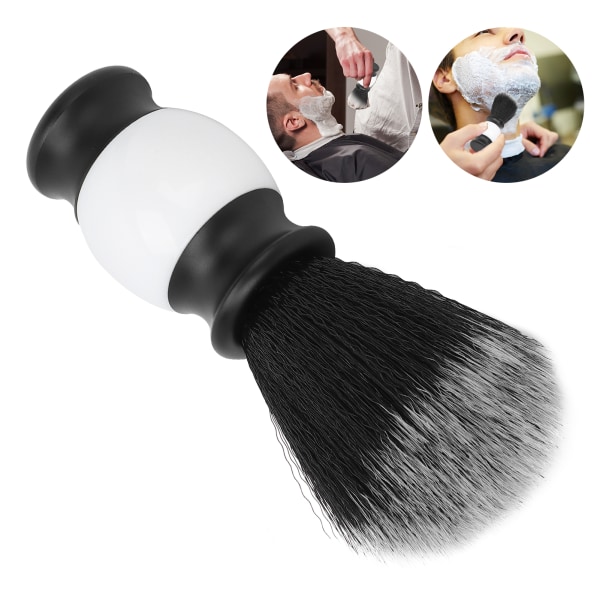 Bærbar barberbørste Salon Ansigtsrensning Skumskægbørste Skægstylingbørste
