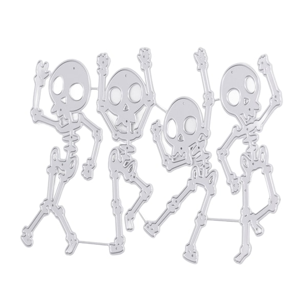 Halloween Skeleton Cutting Die Skeleton Skull Man Die Cut DIY Halloween Scrapbog Papir Prægning Håndværk til kortfremstilling
