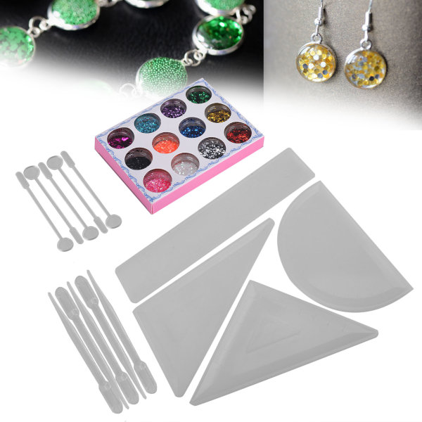 Gör-det-själv smycken Silikonform Form Hantverksmaterial Paket Dekoration Tillbehör Stil 18