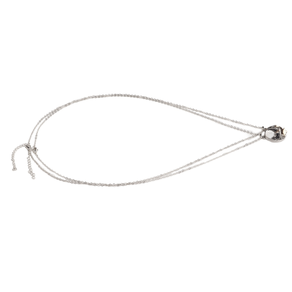 2st hängande halsband Premium legering Mycket hållbart Utsökt fashionabla delfinhalsband för fest bröllop födelsedag Dubbel silver