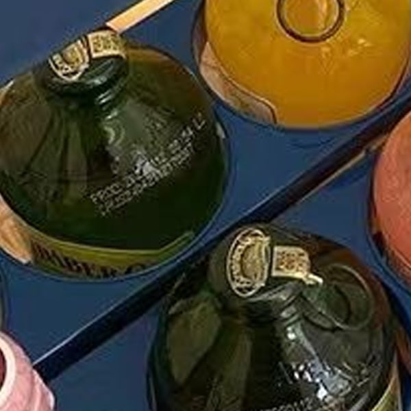 Bärbar ölflaskställ Pure Color Vikbar dryckesförvaringsställ Picknick ölhandtag Korg Blå