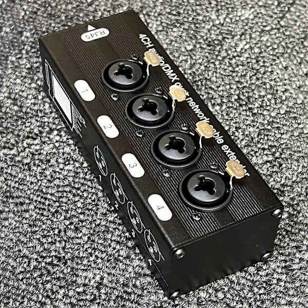 1 Par 4-kanals 3-pin XLR eller 6,3 mm lyd og DMX over nettverkskabel-forlenger, DMX512 nettverkssignal.pa